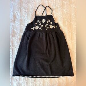 Zara Black and Cream Patterned Knit Top - Toddler Size 2-3 Yrs